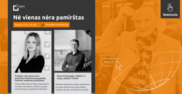 Projektas „Nė vienas nėra pamirštas“ kviečia visus į nemokamą nuotolinę paskaitą